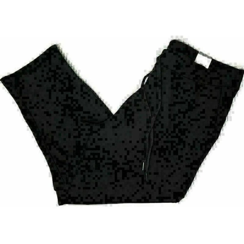 Avenue Lounge Sz 14/16 Black Stretch Leisure Wear 7/8 Length Pants Drawstring